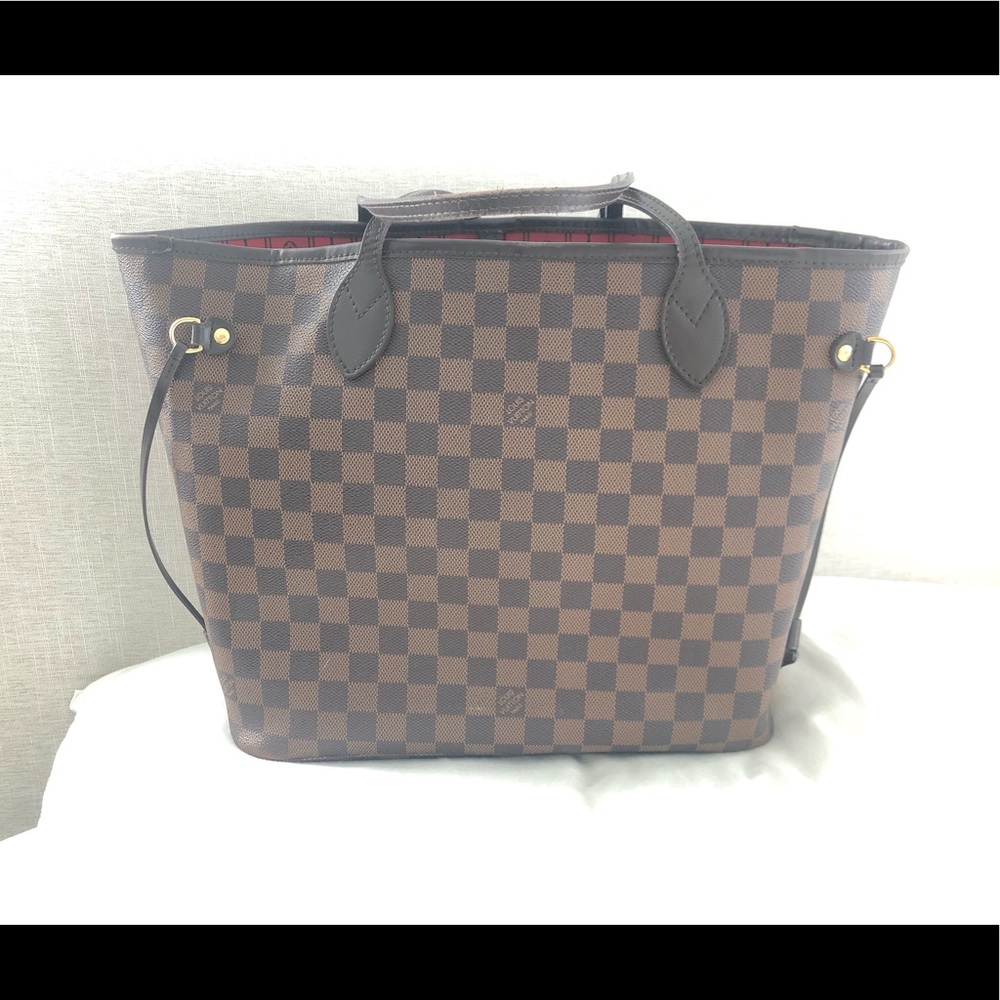 Authentic Louis Vuitton neverfull MM damier ebene tote bag